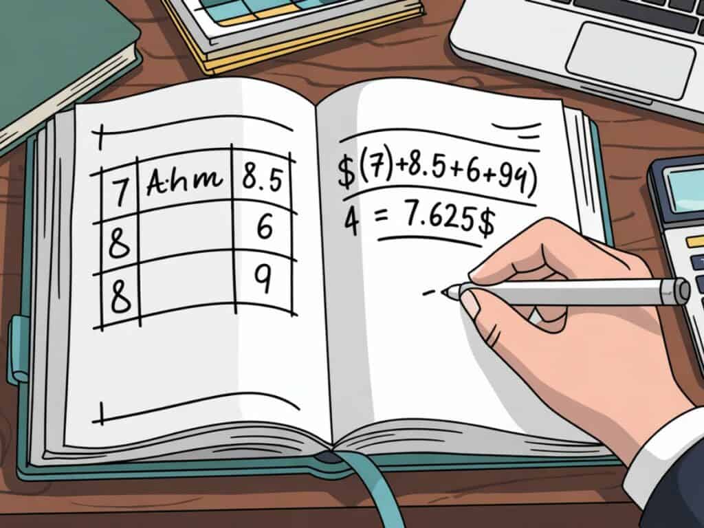 gemiddelde cijfer berekenen