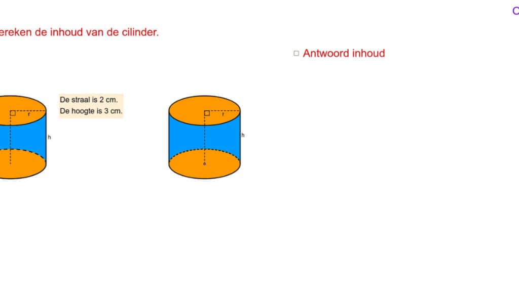 Inhoud cilinder berekenen