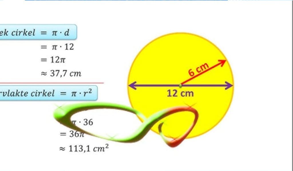 Omtrek van een cirkel berekenen