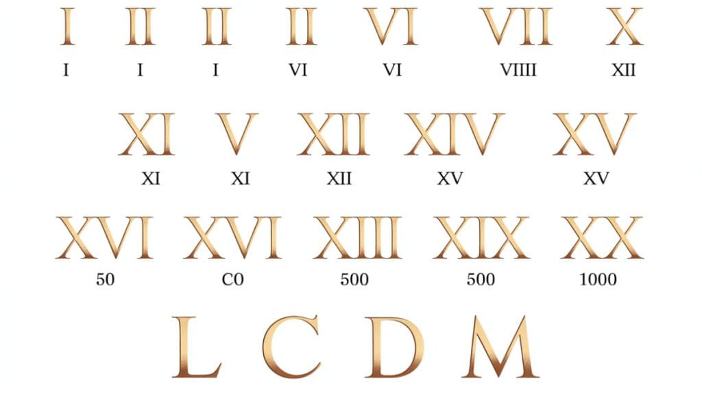 Romeinse cijfers geboortedatum en speciale data