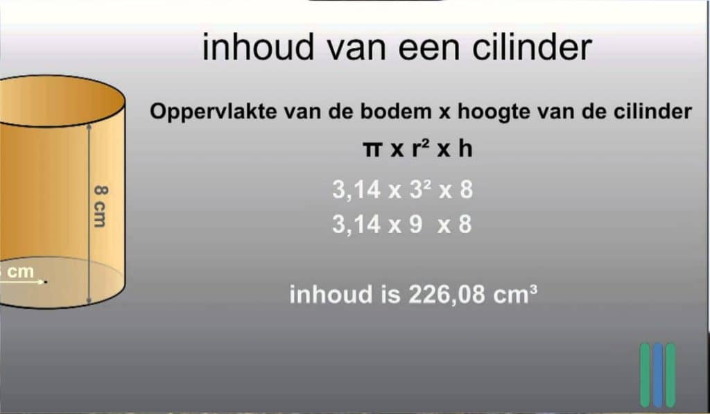 Inhoud van een cilinder berekenen