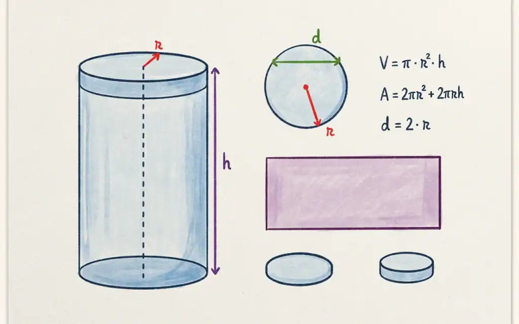 Inhoud Cilinder Berekenen: Formule, Straal, Diameter & Oppervlakte